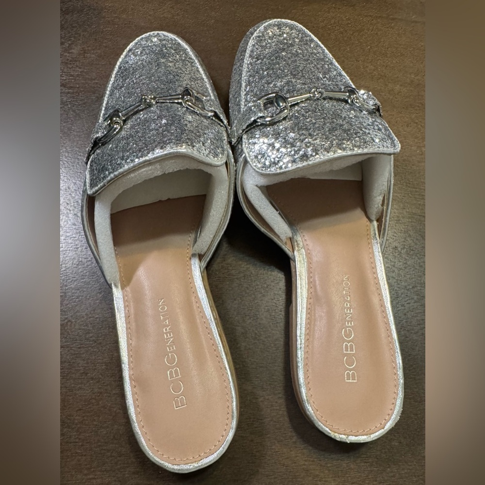 Bcbgeneration Sparkling Silver Clogs - image 5